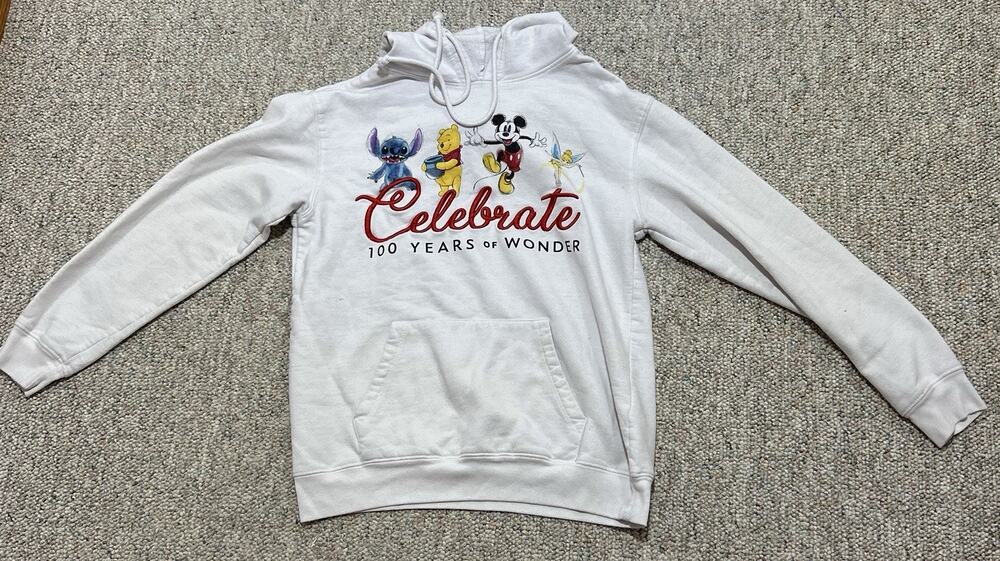Disney 100th Anniversary CELEBRATE 100 Years Wonder Hoodie M 7-9 Mickey Mouse